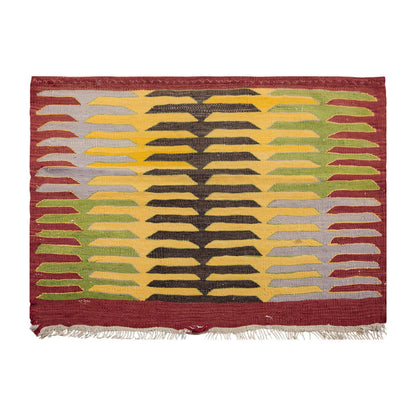 Vintage Turkish Rug, 2.7 x 3.1 ft Rug, 80 x 95 cm