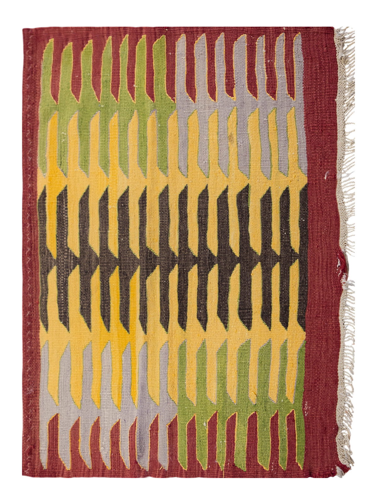 Vintage Turkish Rug, 2.7 x 3.1 ft Rug, 80 x 95 cm