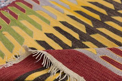 Vintage Turkish Rug, 2.7 x 3.1 ft Rug, 80 x 95 cm