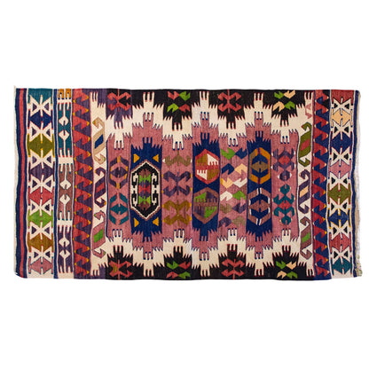 Vintage Turkish Rug, 2.7 x 3.10 ft Rug, 79 x 118 cm