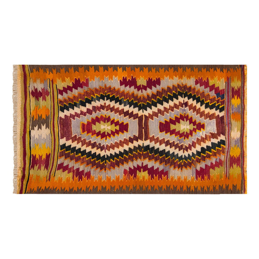 Vintage Turkish Rug, 2.7 x 3.11 ft Rug, 80 x 120 cm