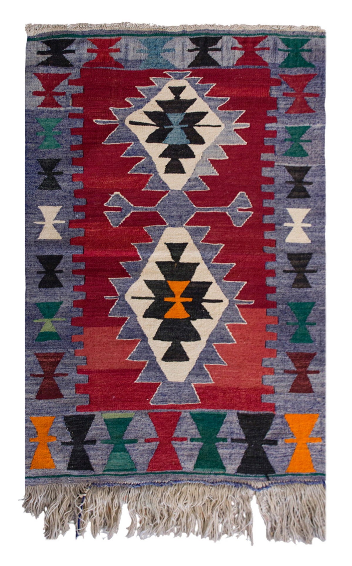 Vintage Turkish Rug, 2.7 x 3.11 ft Rug, 80 x 120 cm