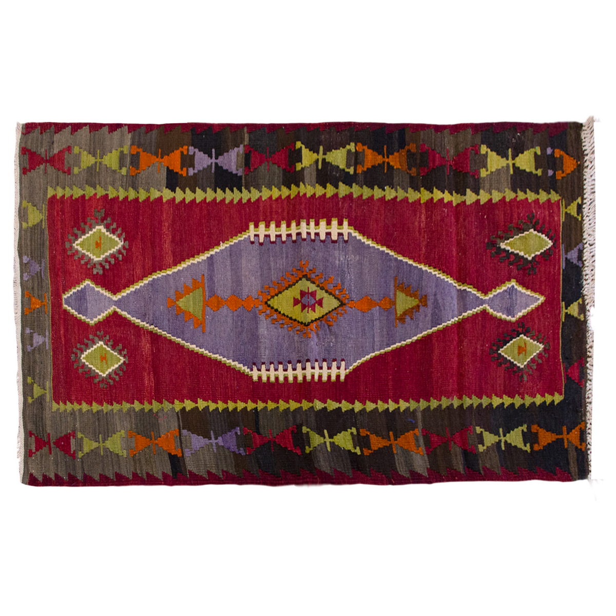 Vintage Turkish Rug, 2.7 x 4.11 ft Rug, 80 x 150 cm