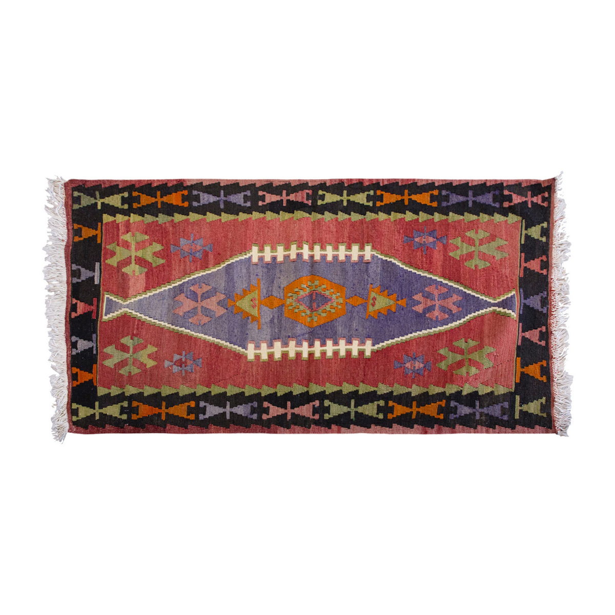 Vintage Turkish Rug, 2.7 x 4.7 ft Rug, 80 x 140 cm