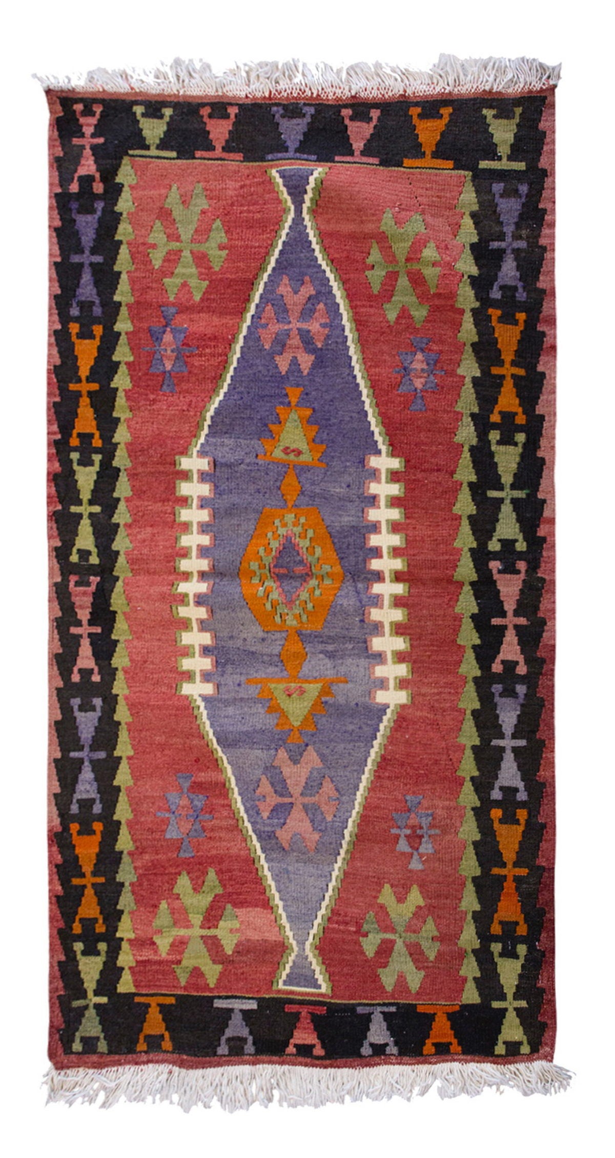 Vintage Turkish Rug, 2.7 x 4.7 ft Rug, 80 x 140 cm