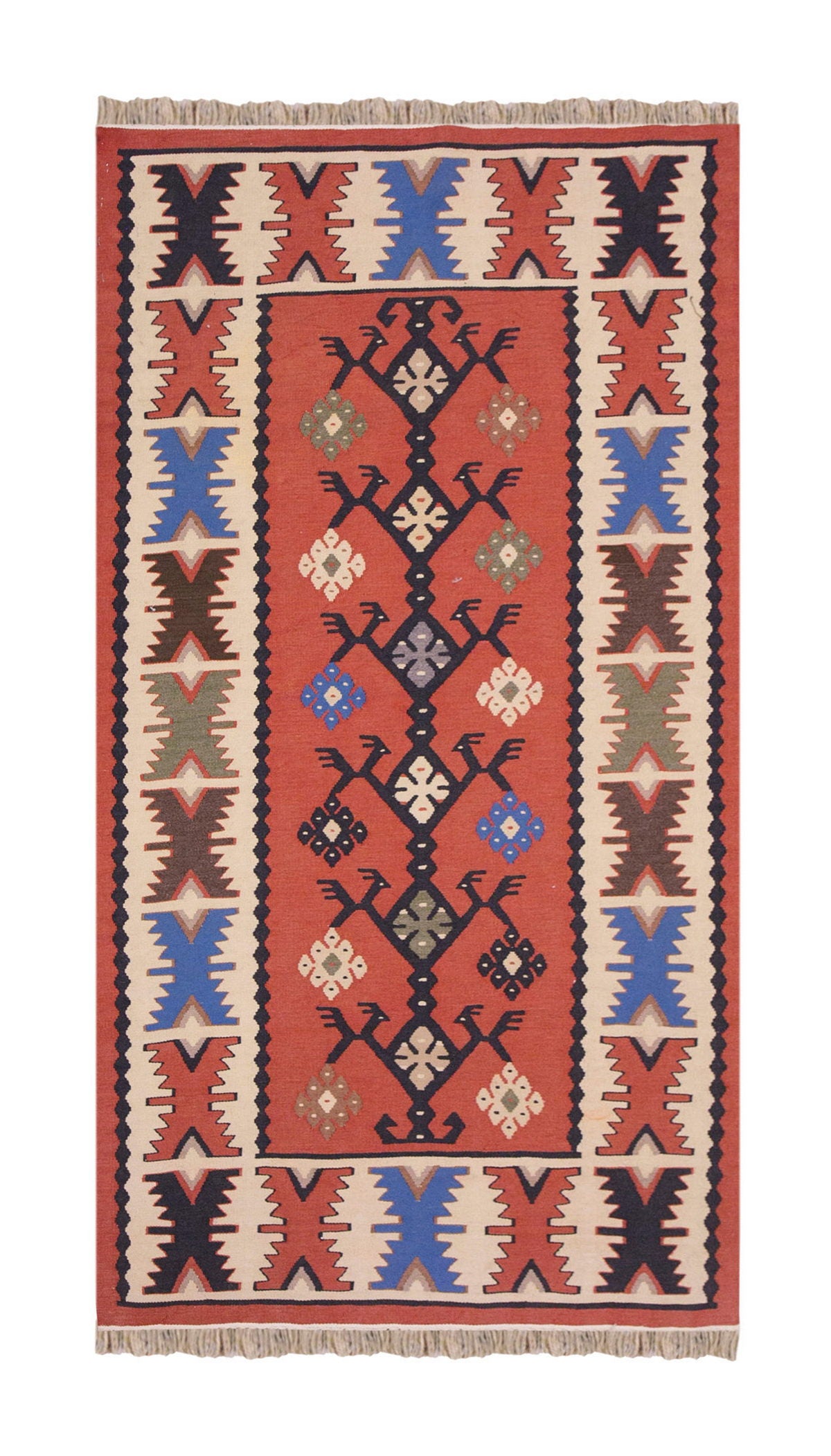 Vintage Turkish Rug, 2.7 x 4.9 ft Rug, 80 x 146 cm
