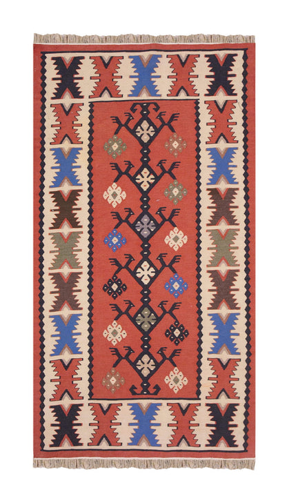 Vintage Turkish Rug, 2.7 x 4.9 ft Rug, 80 x 146 cm