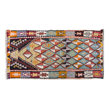 Vintage Turkish Rug, 2.7 x 5.1 ft Rug, 79 x 155 cm