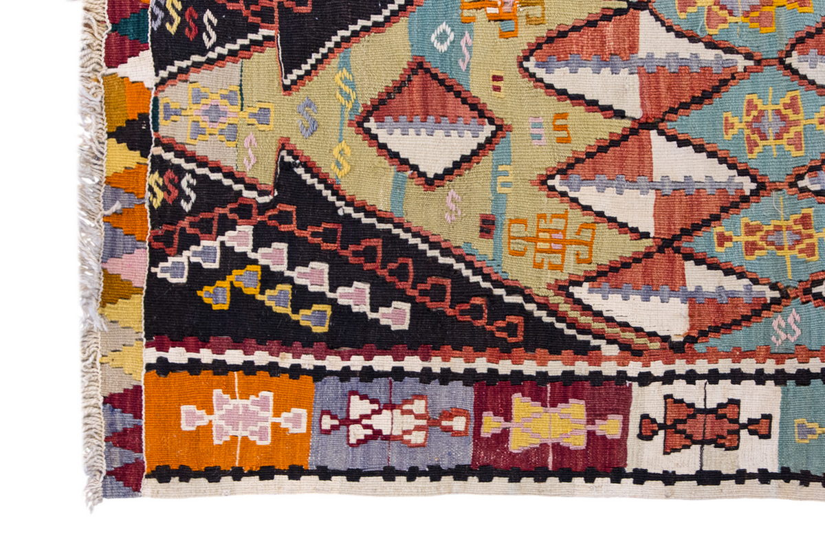 Vintage Turkish Rug, 2.7 x 5.1 ft Rug, 79 x 155 cm