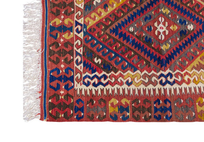 Vintage Turkish Rug, 2.8 x 3.8 ft, 82 x 112 cm