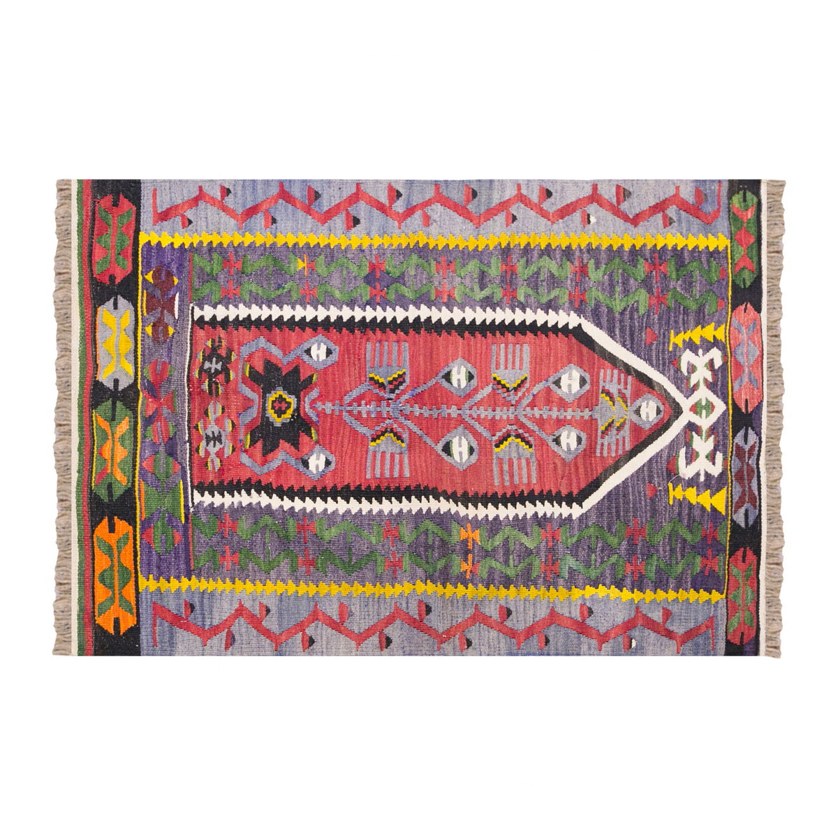 Vintage Turkish Rug, 2.8 x 3.8 ft Rug, 83 x 112 cm