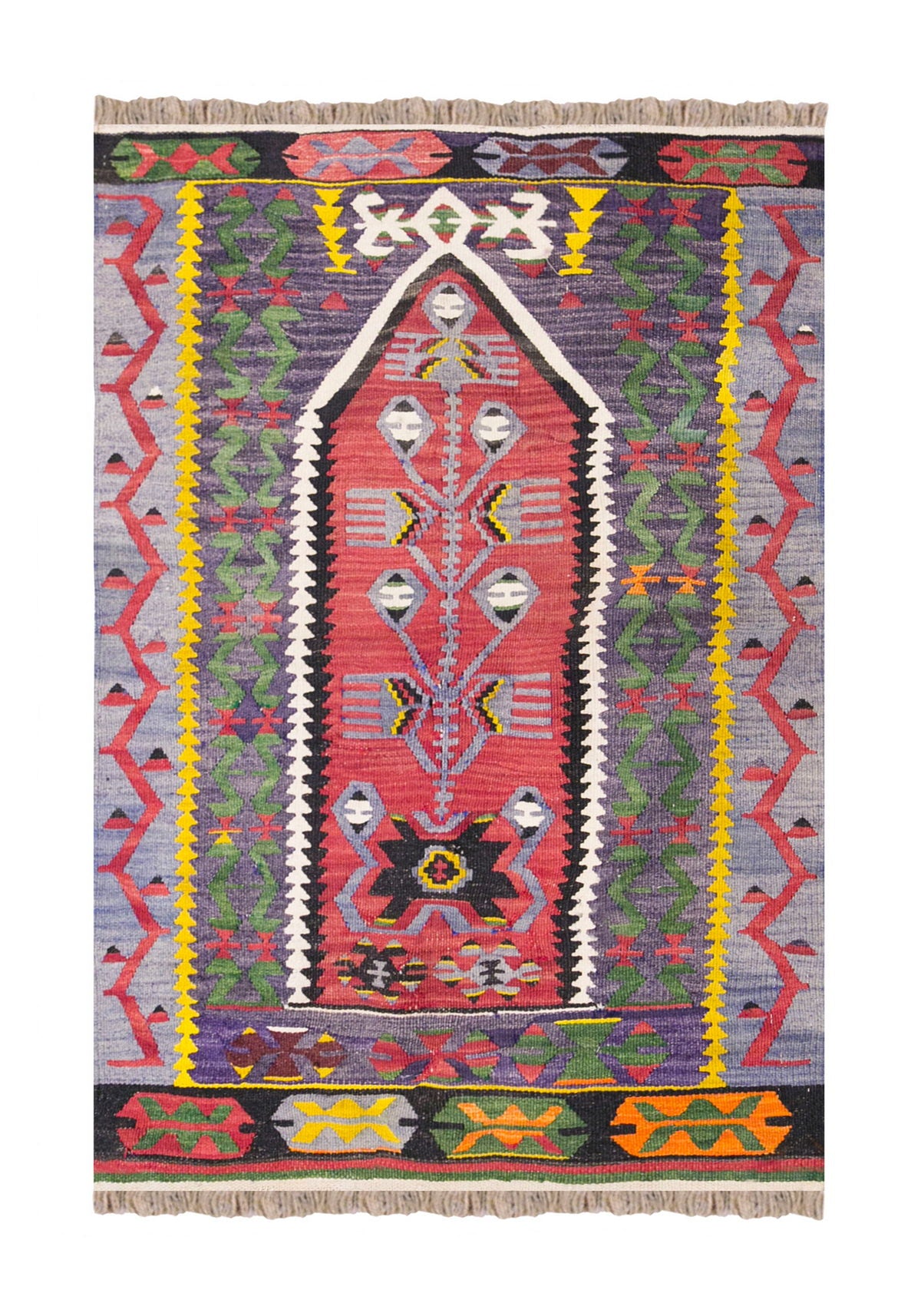Vintage Turkish Rug, 2.8 x 3.8 ft Rug, 83 x 112 cm