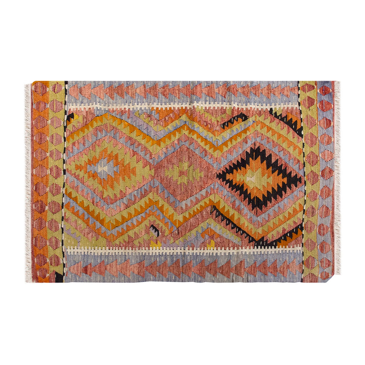 Vintage Turkish Rug, 2.8 x 4.10 ft, 82 x 148 cm