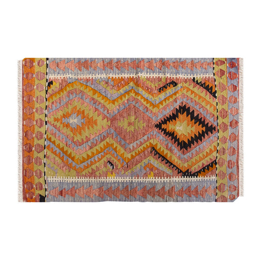 Vintage Turkish Rug, 2.8 x 4.10 ft, 82 x 148 cm