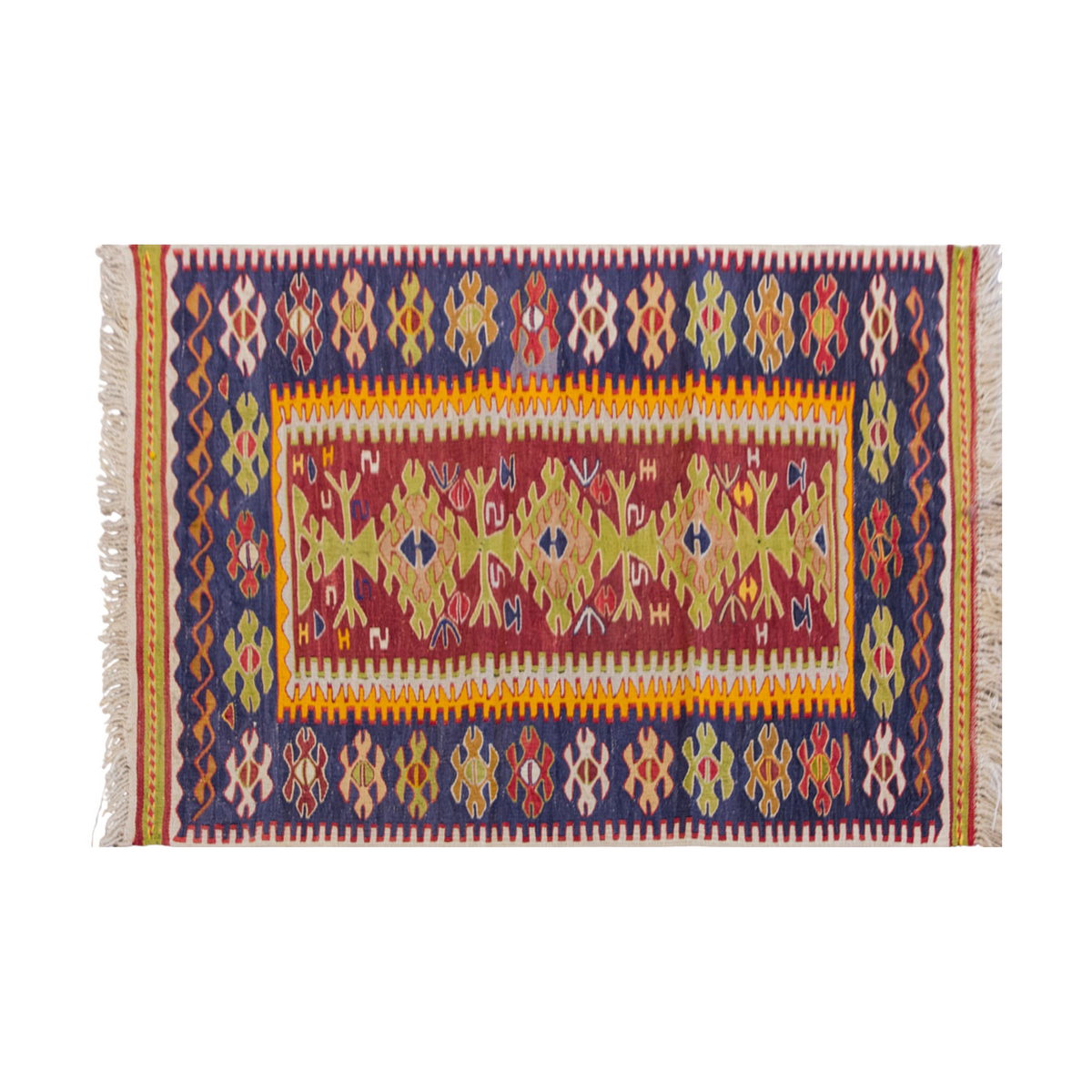 Vintage Turkish Rug, 2.8 x 4 ft, 83 x 123 cm