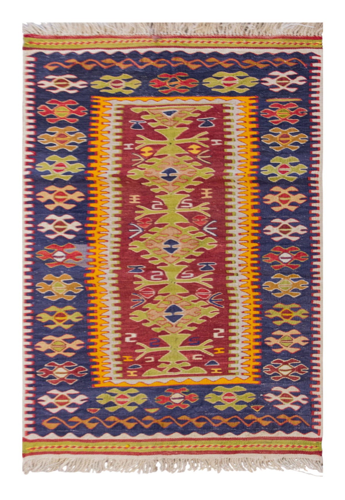 Vintage Turkish Rug, 2.8 x 4 ft, 83 x 123 cm