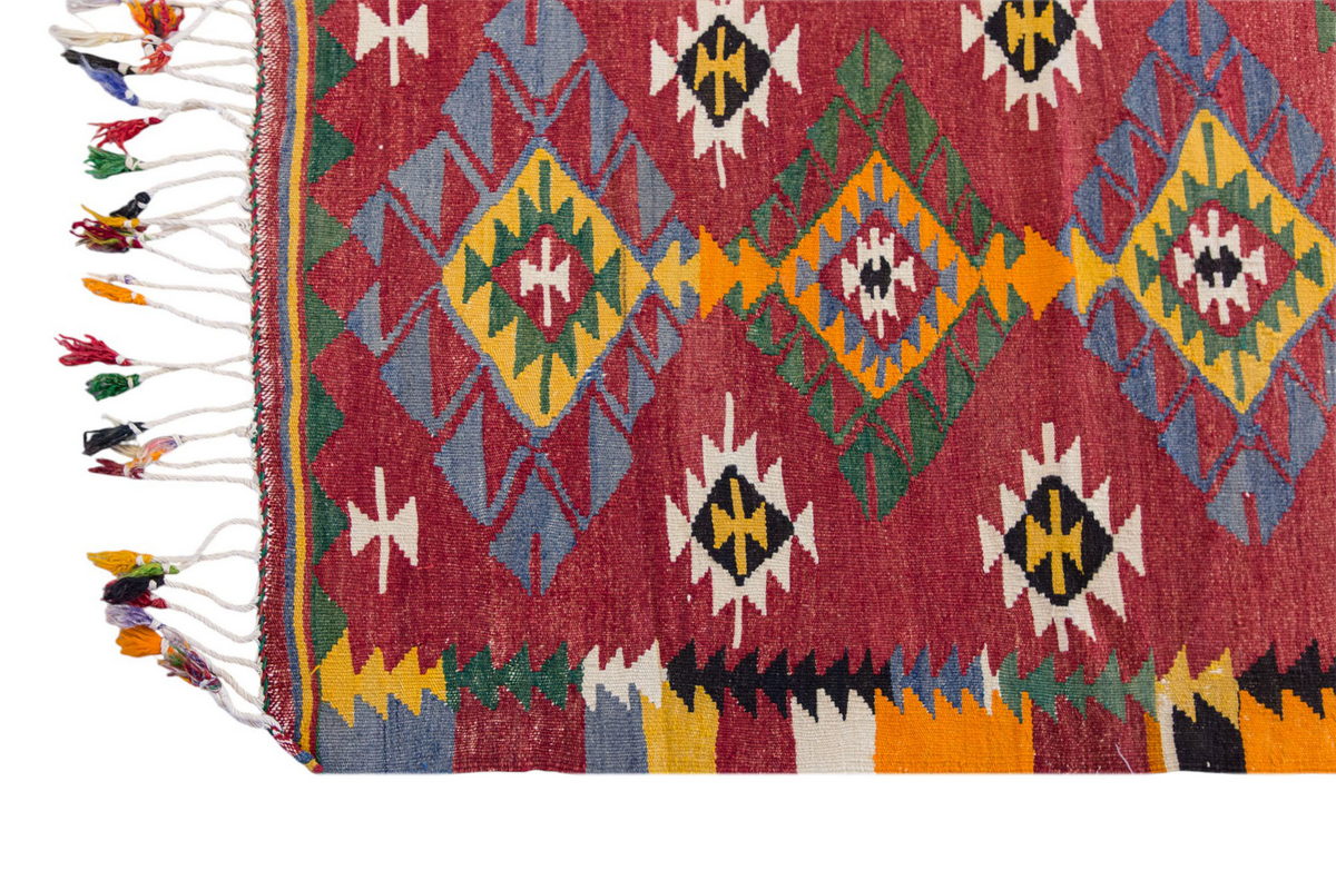 Vintage Turkish Rug, 2.9 x 4.2 ft Rug, 84 x 129 cm