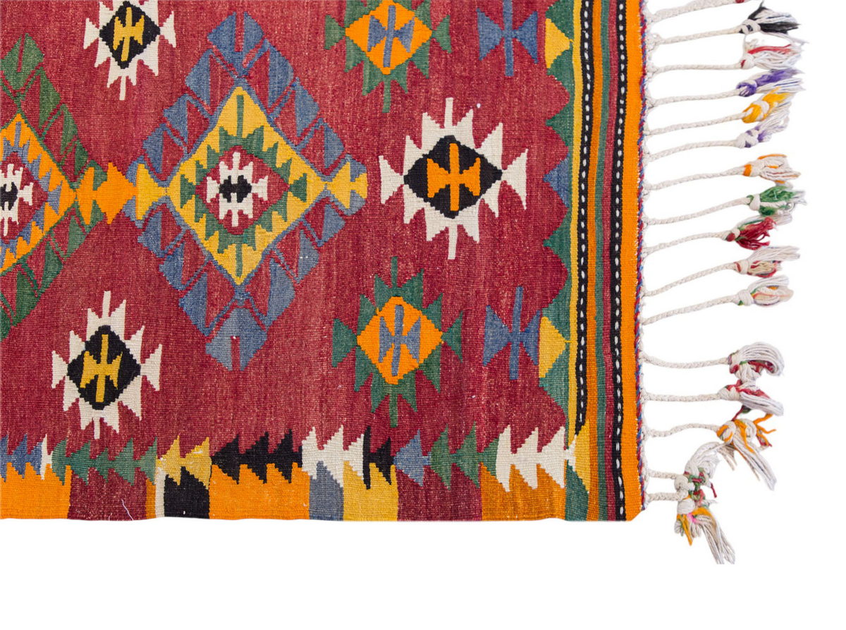 Vintage Turkish Rug, 2.9 x 4.2 ft Rug, 84 x 129 cm