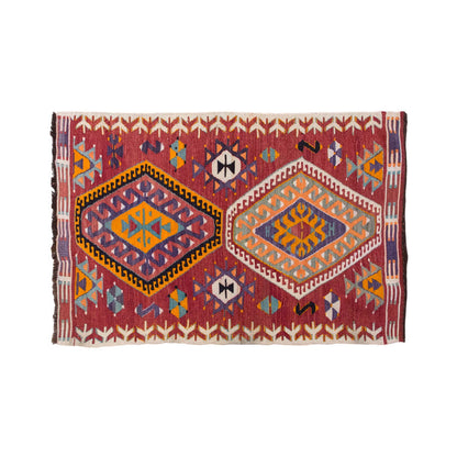 Vintage Turkish Rug, 2.9 x 4.6 ft, 86 x 138 cm