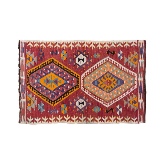Vintage Turkish Rug, 2.9 x 4.6 ft, 86 x 138 cm