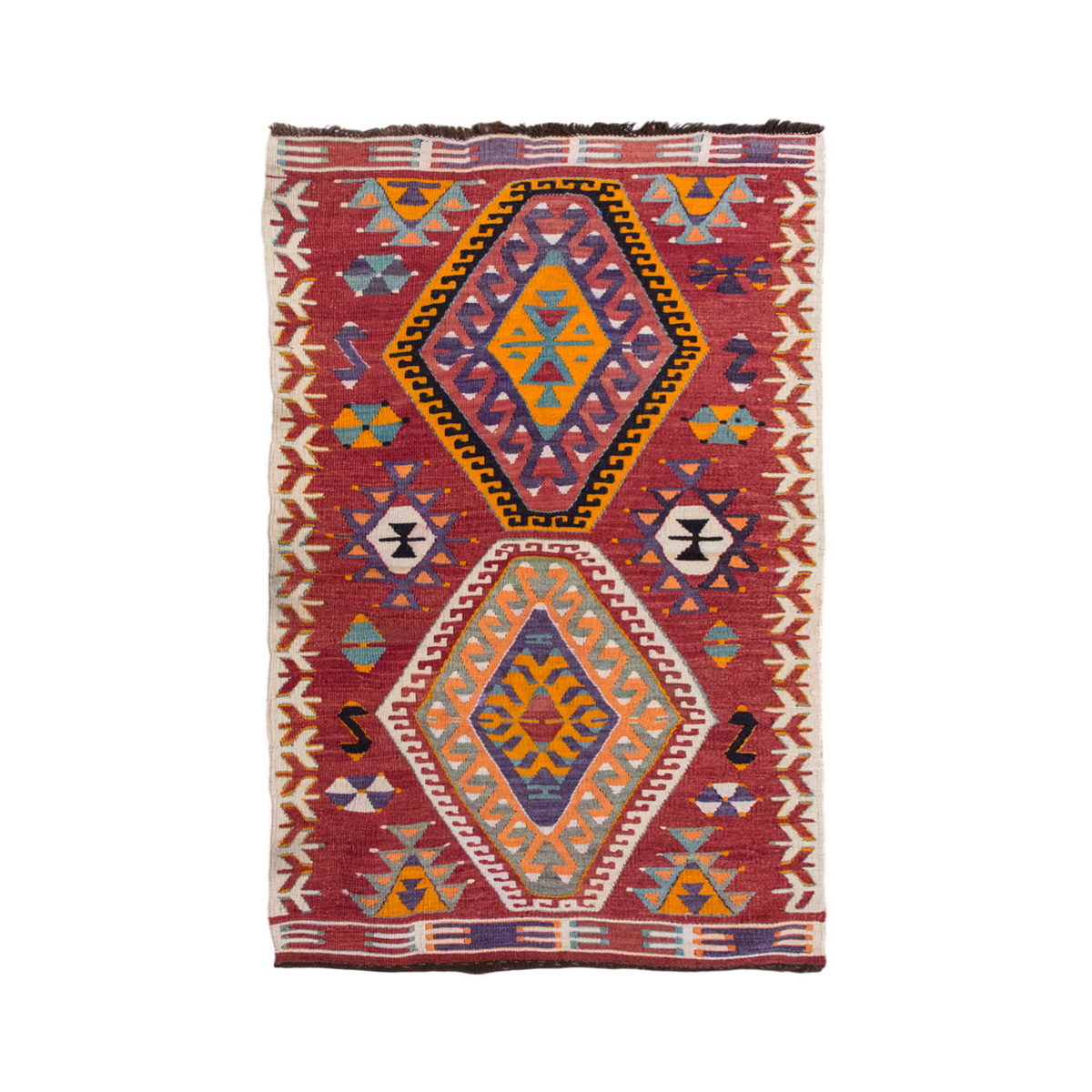 Vintage Turkish Rug, 2.9 x 4.6 ft, 86 x 138 cm