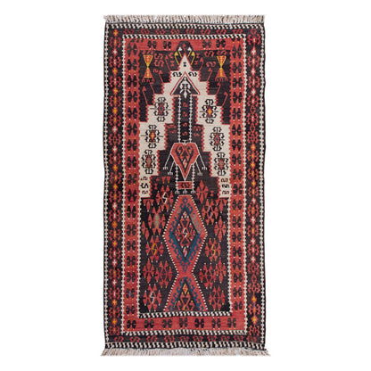 Vintage Turkish Rug, 2.9 x 5.1 ft Rug, 86 x 155 cm