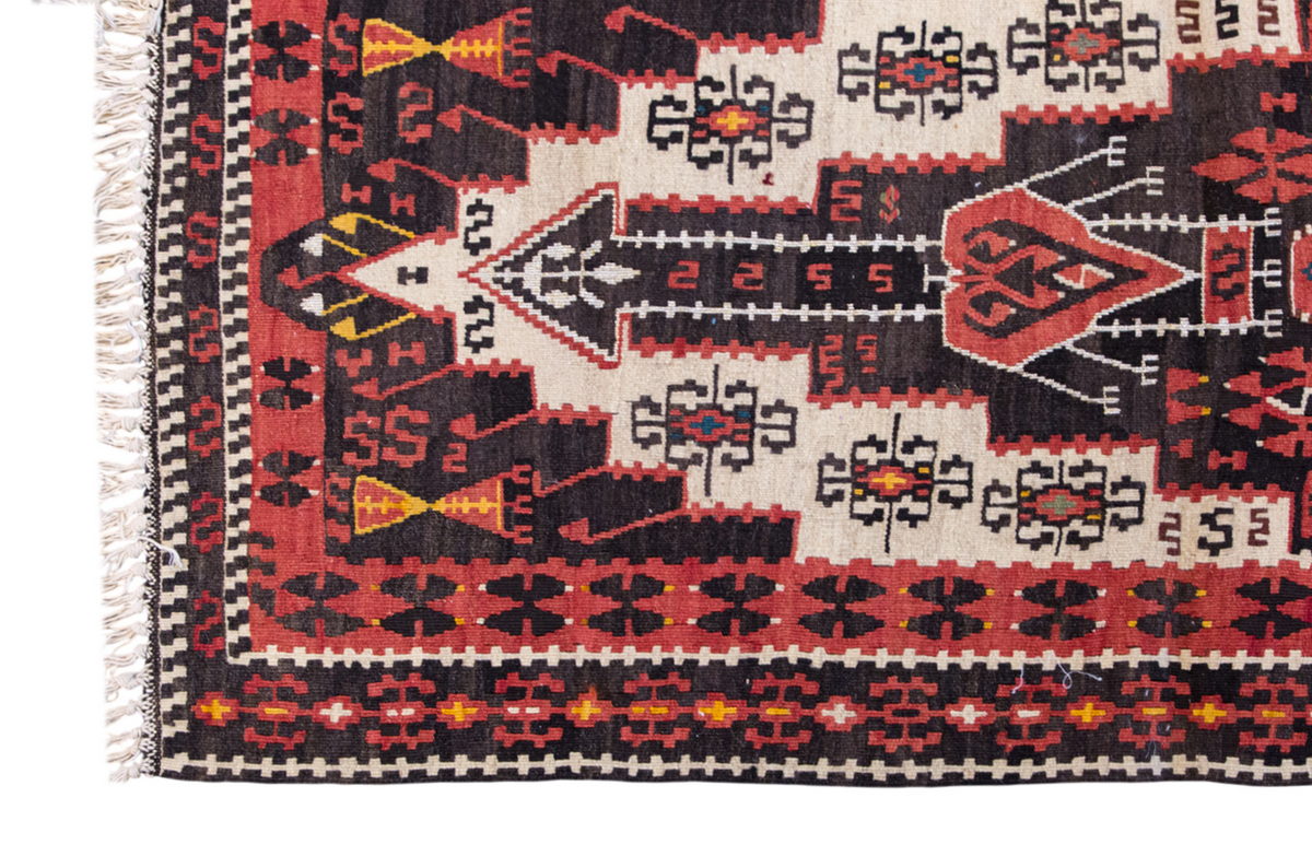 Vintage Turkish Rug, 2.9 x 5.1 ft Rug, 86 x 155 cm
