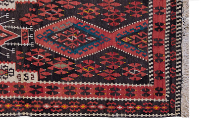 Vintage Turkish Rug, 2.9 x 5.1 ft Rug, 86 x 155 cm