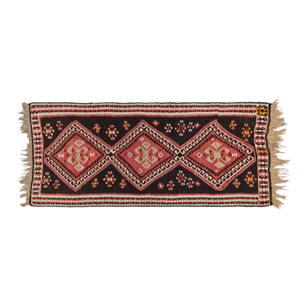 Vintage Turkish Rug, 2.9 x 5.10 ft, 84 x 178 cm