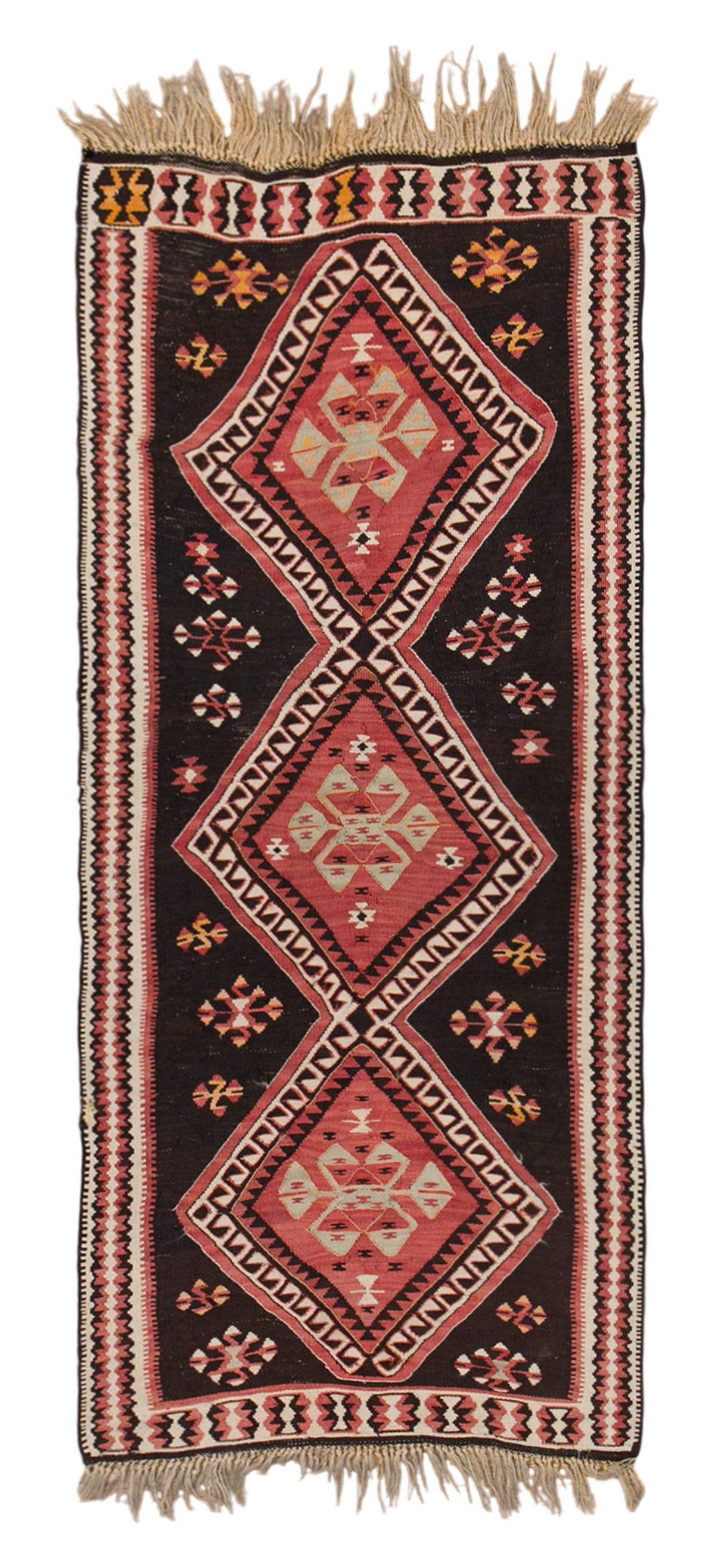 Vintage Turkish Rug, 2.9 x 5.10 ft, 84 x 178 cm