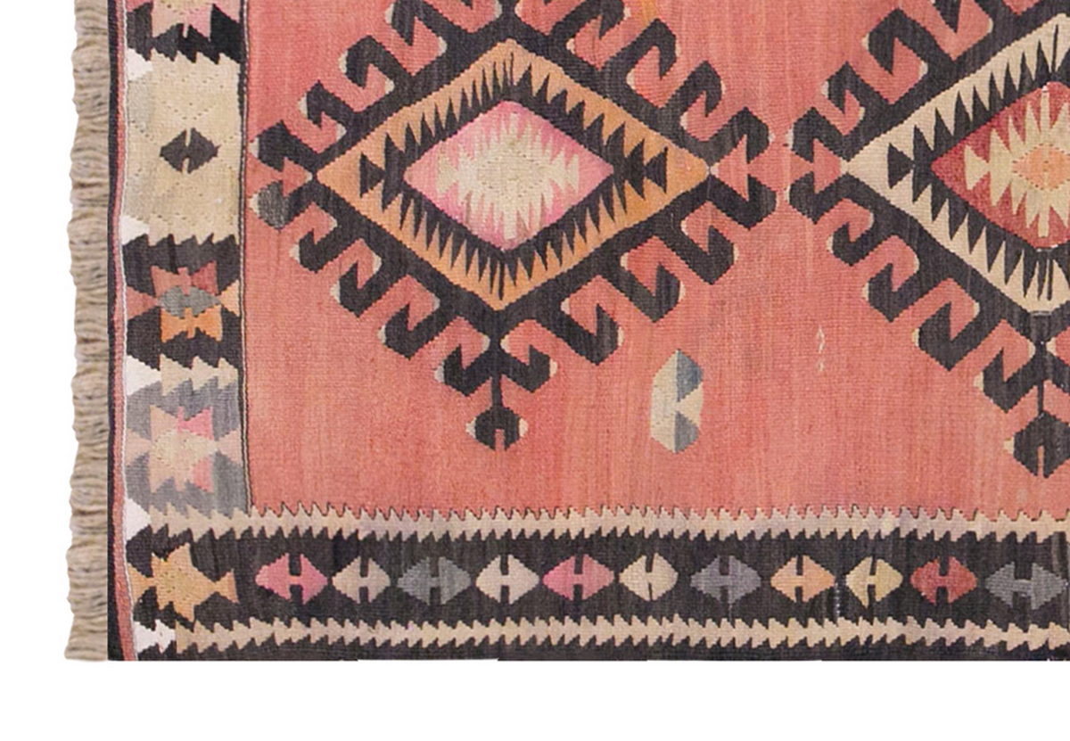 Vintage Turkish Rug, 2.9 x 6.10 ft, 85 x 210 cm