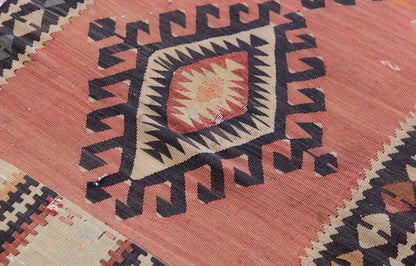 Vintage Turkish Rug, 2.9 x 6.10 ft, 85 x 210 cm