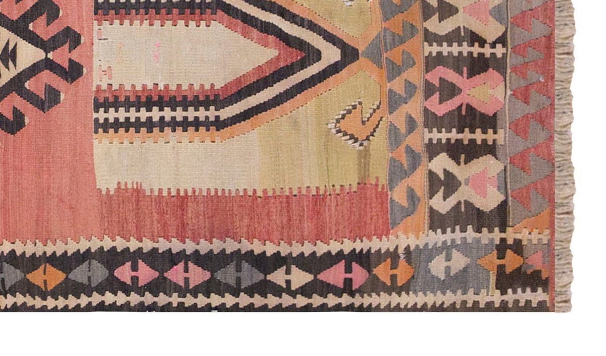 Vintage Turkish Rug, 2.9 x 6.10 ft, 85 x 210 cm