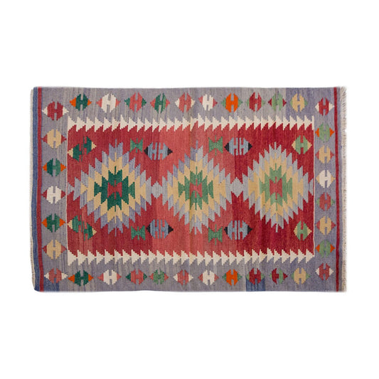 Vintage Turkish Rug, 3.0 x 4.7 ft Rug, 93 x 141 cm