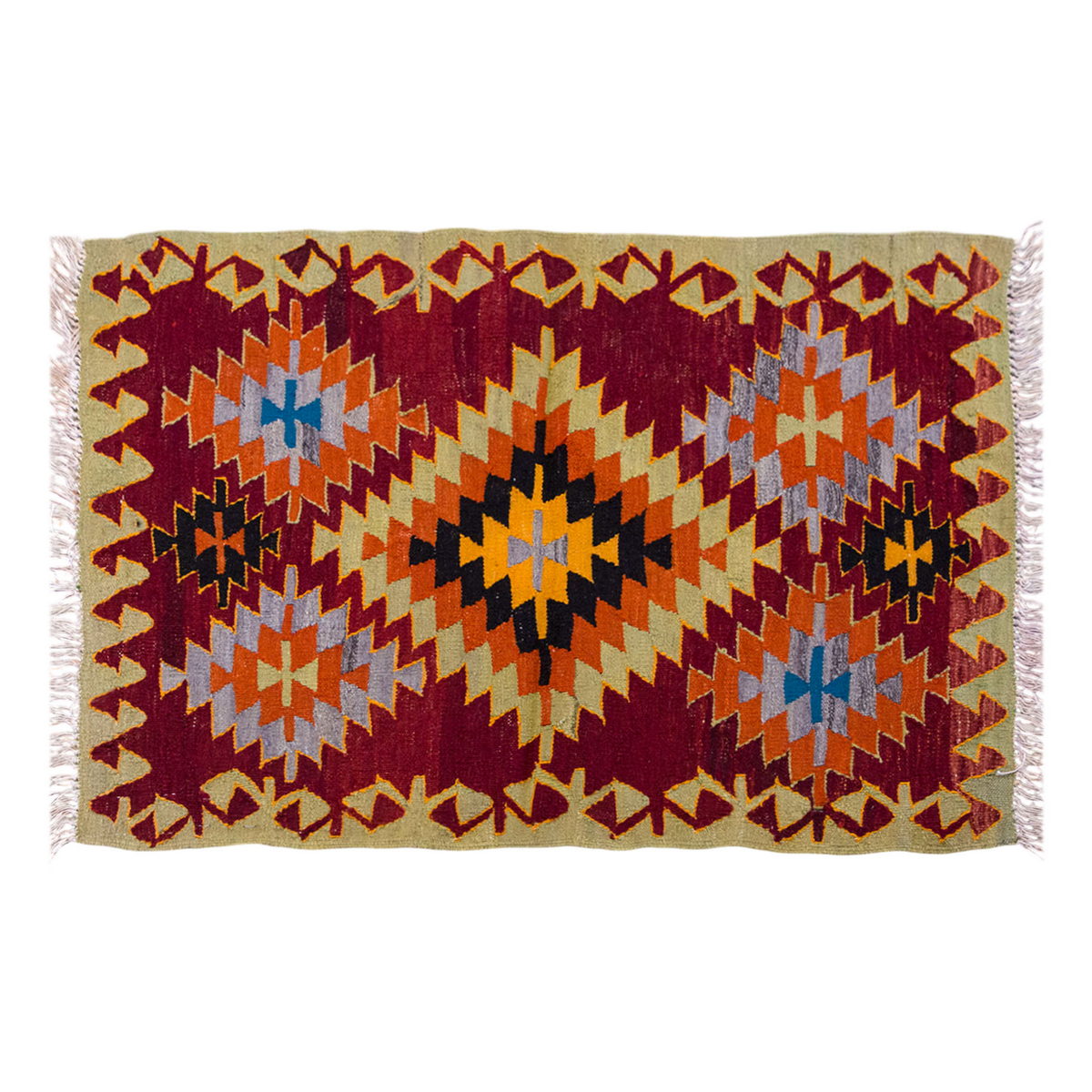 Vintage Turkish Rug, 3.1 x 2.7 ft, 95 x 80 cm