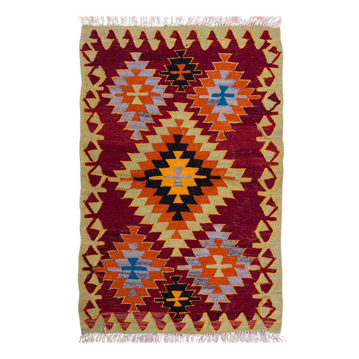 Vintage Turkish Rug, 3.1 x 2.7 ft, 95 x 80 cm