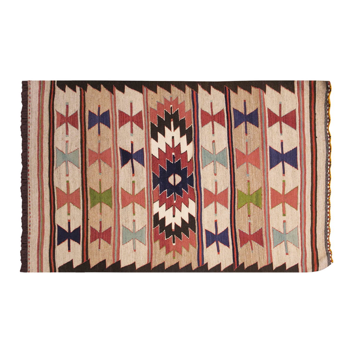 Vintage Turkish Rug, 3.1 x 4.11 ft Rug, 95 x 150 cm