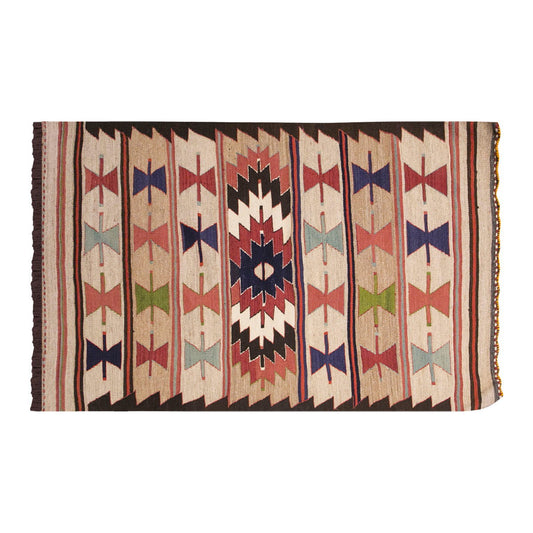 Vintage Turkish Rug, 3.1 x 4.11 ft Rug, 95 x 150 cm