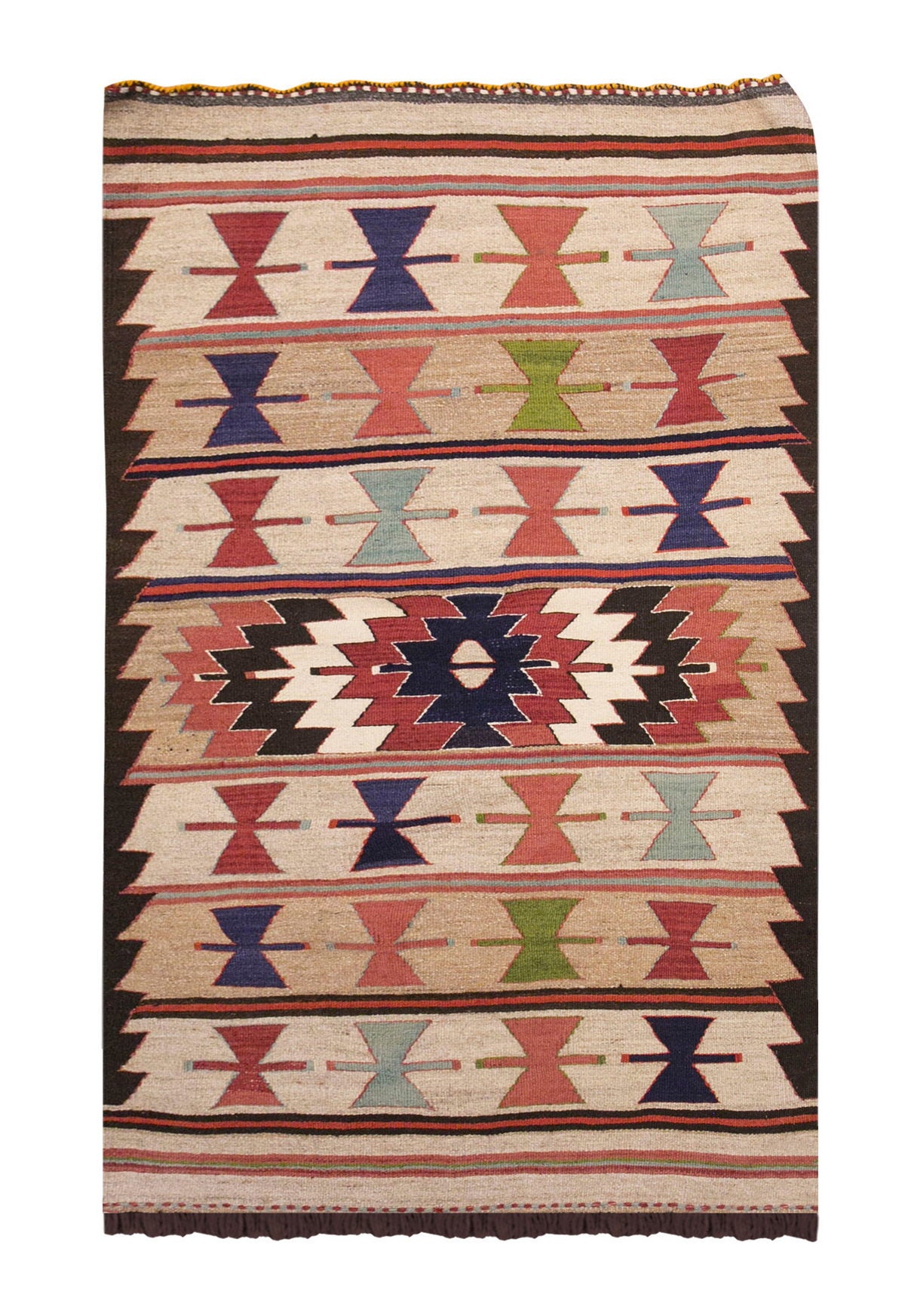 Vintage Turkish Rug, 3.1 x 4.11 ft Rug, 95 x 150 cm