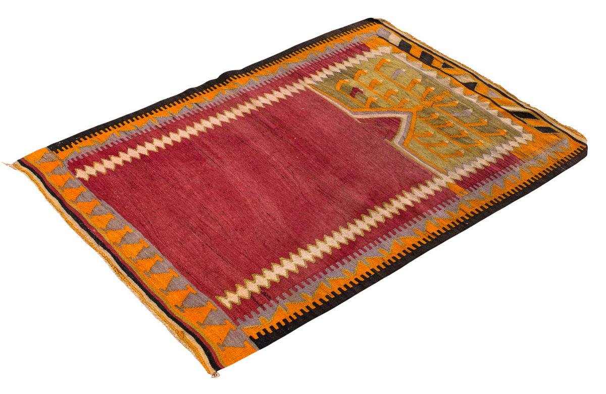 Vintage Turkish Rug, 3.1 x 4.2 ft Rug, 95 x 127 cm