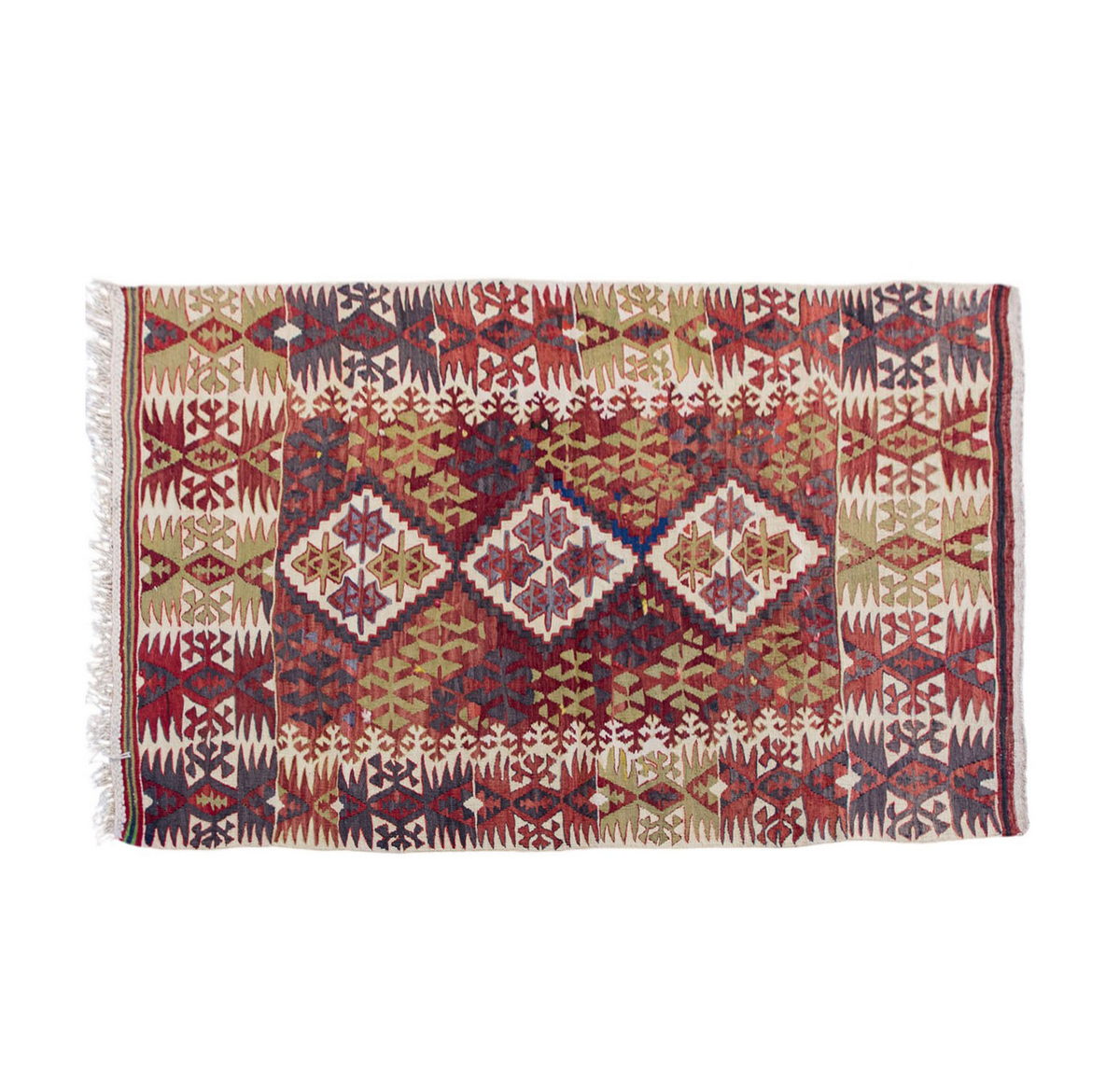 Vintage Turkish Rug, 3.1 x 4.6 ft Rug, 95 x 139 cm