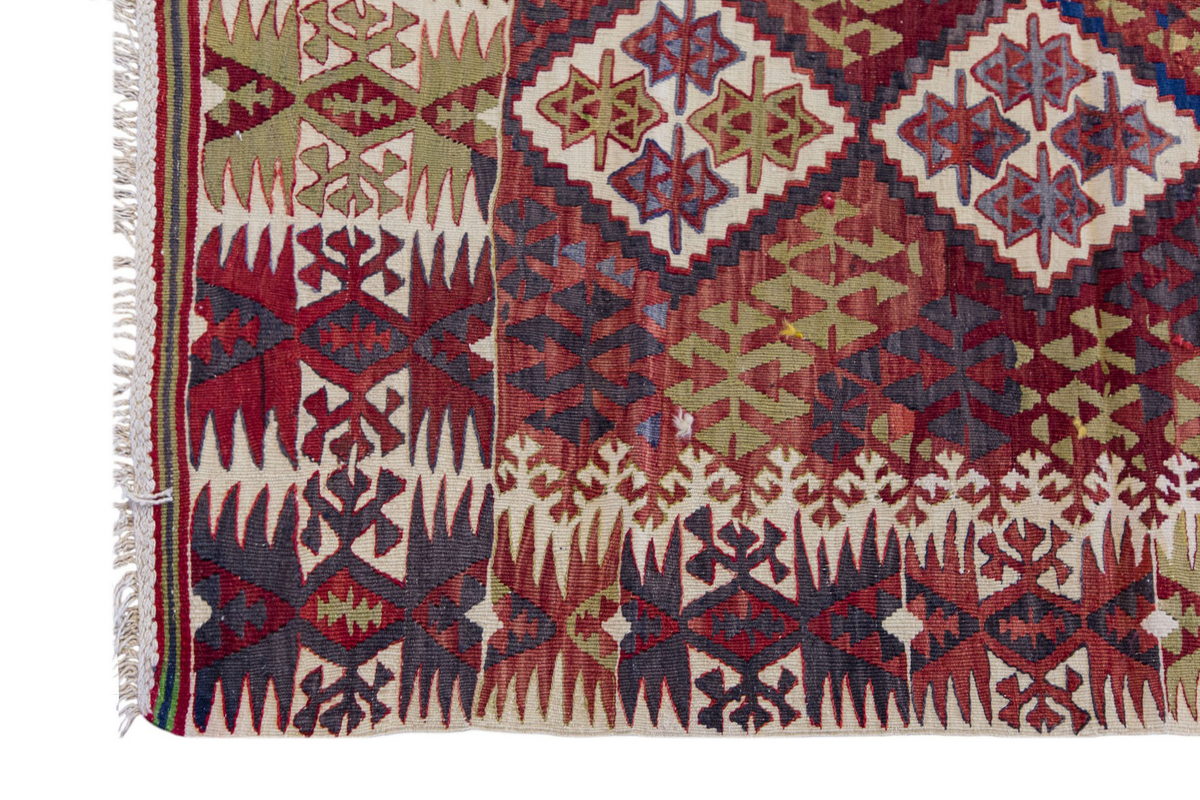 Vintage Turkish Rug, 3.1 x 4.6 ft Rug, 95 x 139 cm
