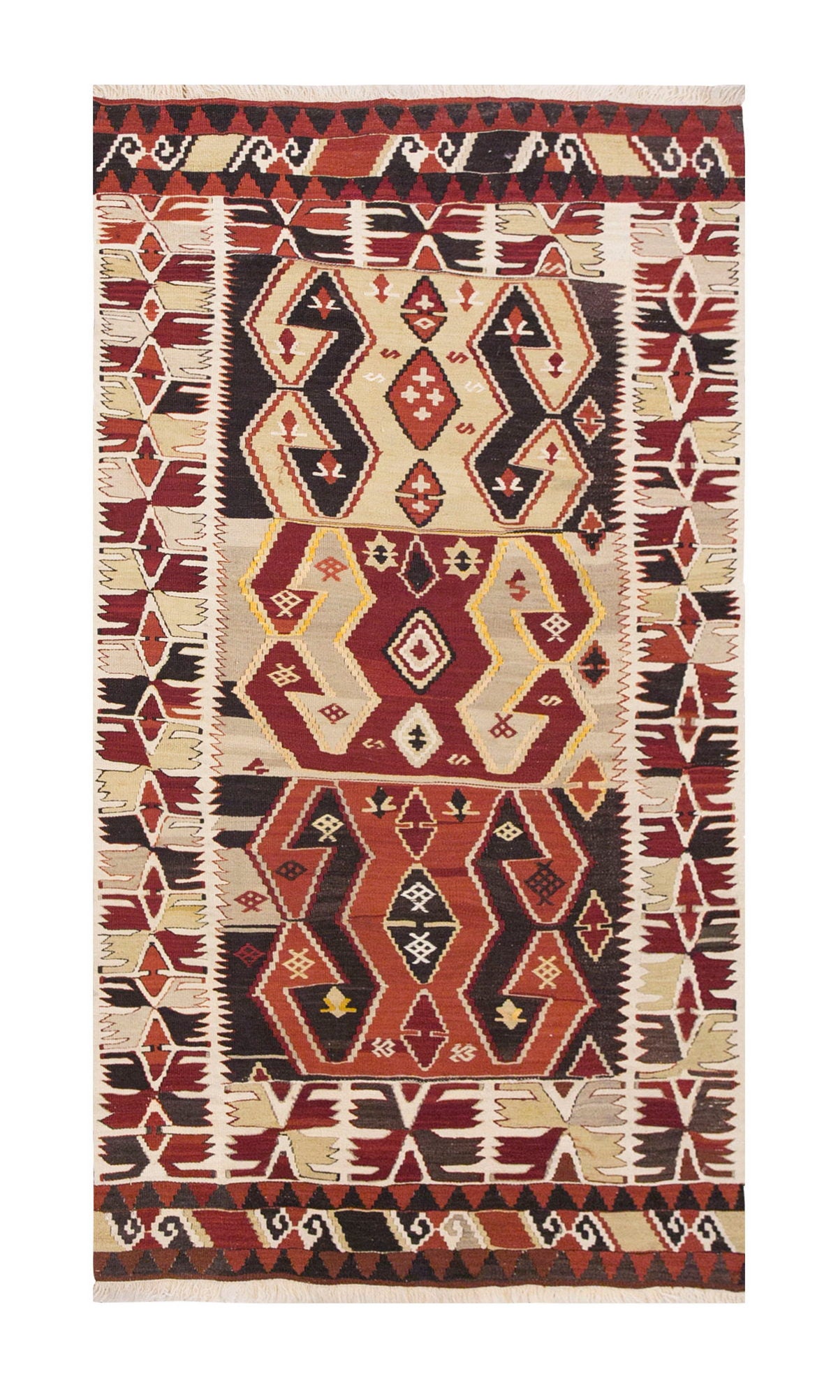 Vintage Turkish Rug, 3.1 x 5.10 ft, 95 x 180 cm