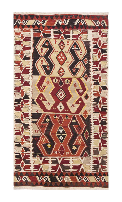 Vintage Turkish Rug, 3.1 x 5.10 ft, 95 x 180 cm