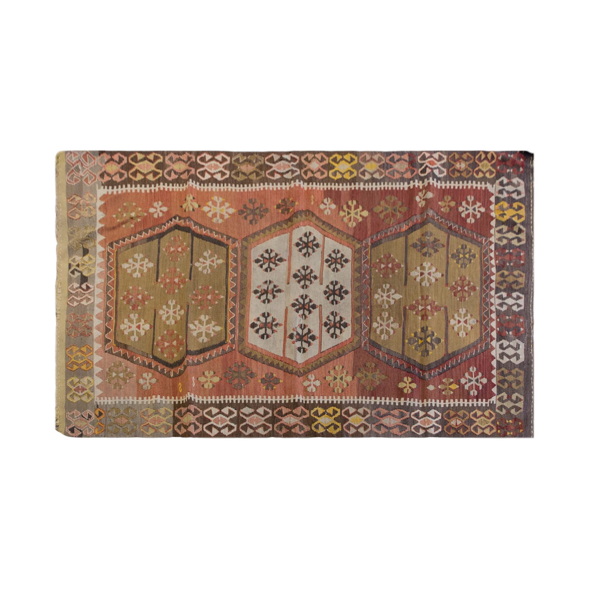 Vintage Turkish Rug, 3.1 x 5.7 ft, 96 x 172 cm