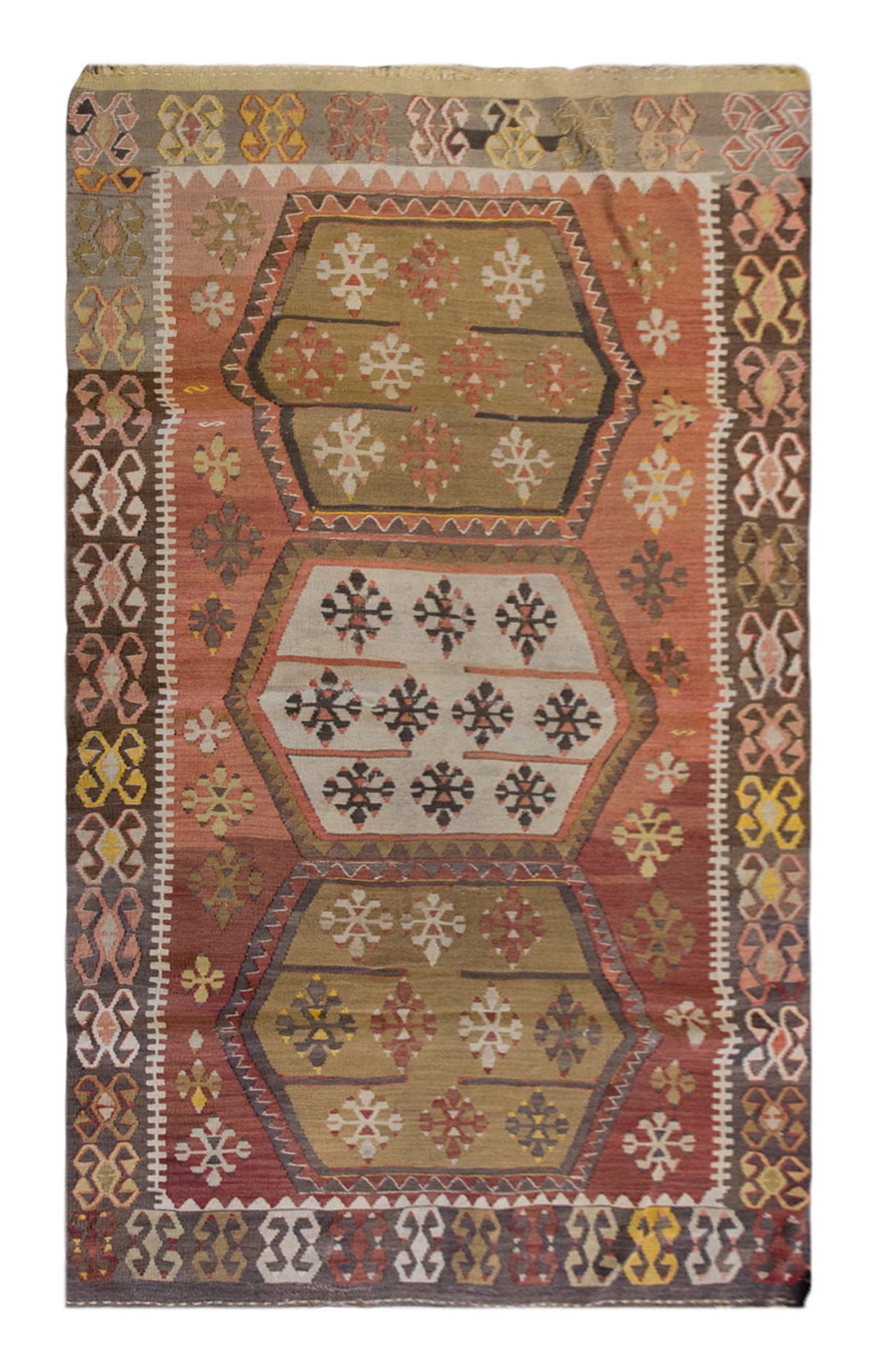 Vintage Turkish Rug, 3.1 x 5.7 ft, 96 x 172 cm
