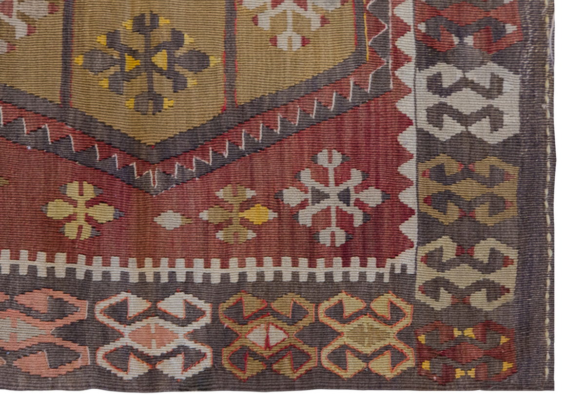 Vintage Turkish Rug, 3.1 x 5.7 ft, 96 x 172 cm