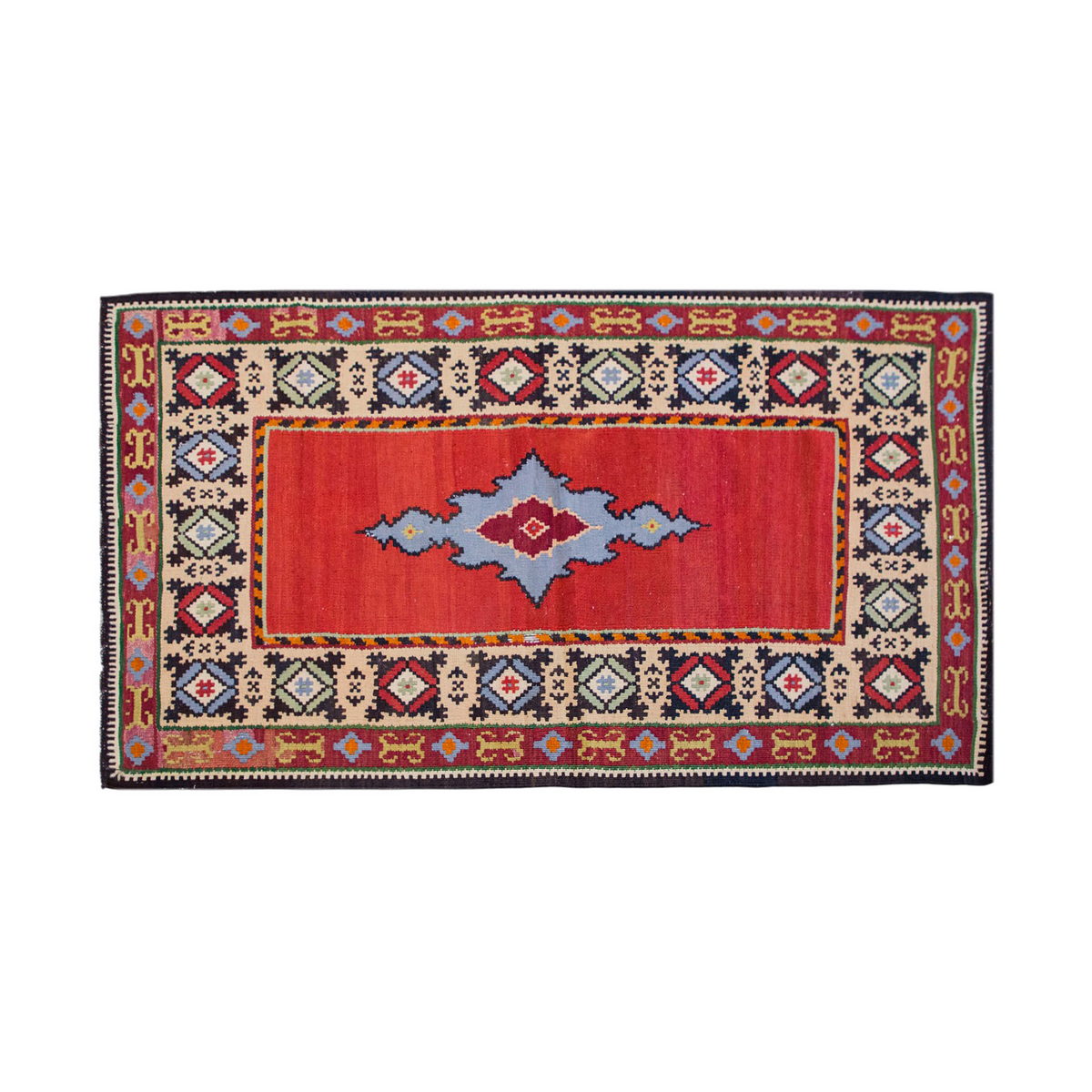 Vintage Turkish Rug, 3.1 x 5 ft Rug, 96 x 154 cm