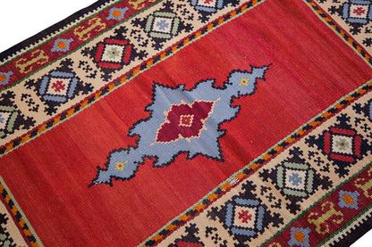 Vintage Turkish Rug, 3.1 x 5 ft Rug, 96 x 154 cm