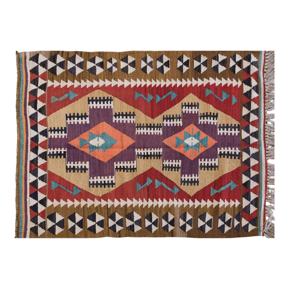 Vintage Turkish Rug, 3.10 x 2.11 ft, 117 x 91 cm